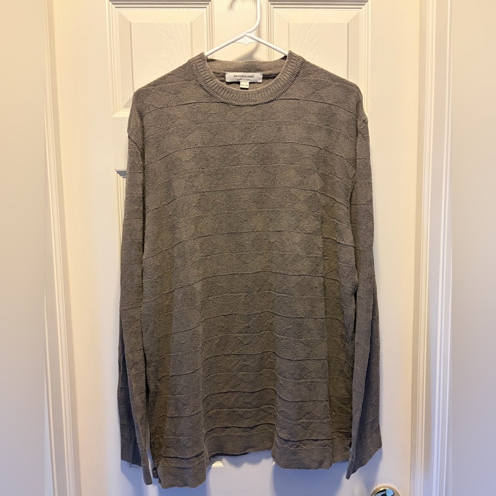 Men’s Pronto Uomo Taupe (Greenish) Knit Sweater